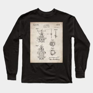 Surveying Patent - Surveyor Construction Builder Art - Antique Long Sleeve T-Shirt